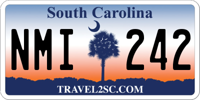 SC license plate NMI242