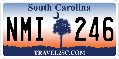 SC license plate NMI246