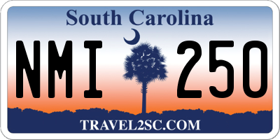SC license plate NMI250
