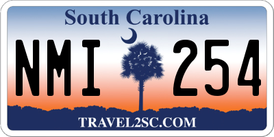 SC license plate NMI254