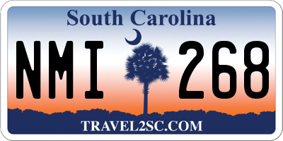 SC license plate NMI268