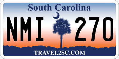 SC license plate NMI270