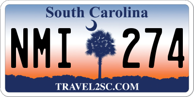 SC license plate NMI274