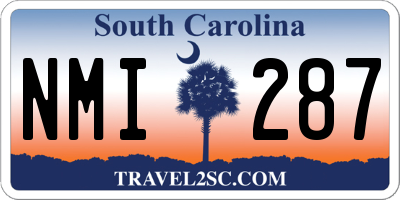SC license plate NMI287