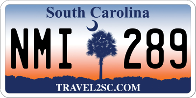 SC license plate NMI289