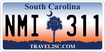 SC license plate NMI311