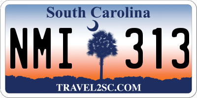 SC license plate NMI313