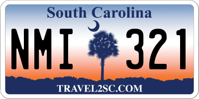 SC license plate NMI321