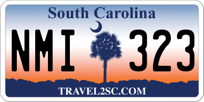SC license plate NMI323