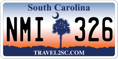 SC license plate NMI326