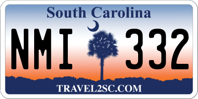 SC license plate NMI332