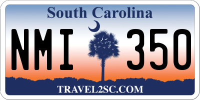 SC license plate NMI350