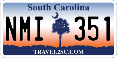 SC license plate NMI351