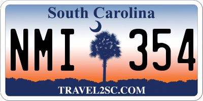 SC license plate NMI354