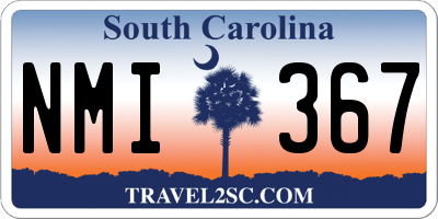 SC license plate NMI367