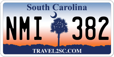 SC license plate NMI382