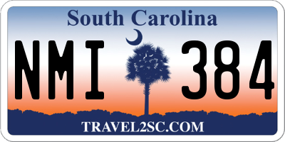 SC license plate NMI384