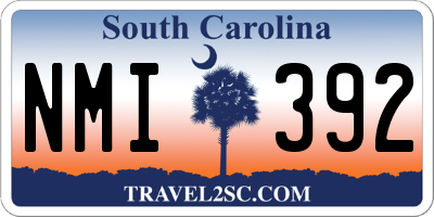 SC license plate NMI392