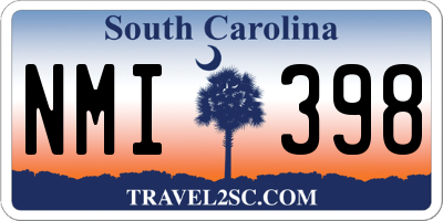 SC license plate NMI398