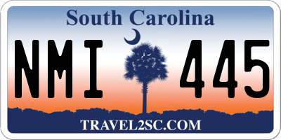 SC license plate NMI445