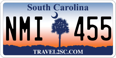 SC license plate NMI455