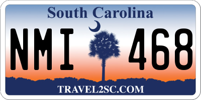 SC license plate NMI468