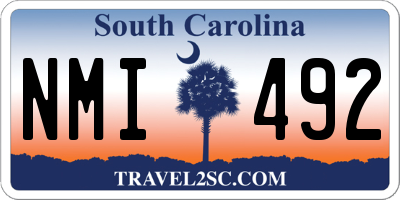 SC license plate NMI492