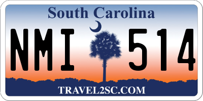 SC license plate NMI514