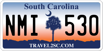 SC license plate NMI530