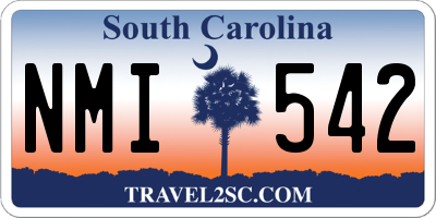 SC license plate NMI542