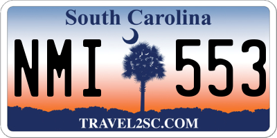 SC license plate NMI553