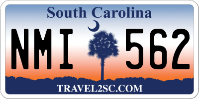SC license plate NMI562