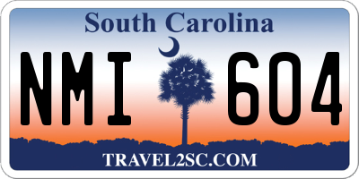 SC license plate NMI604