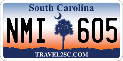 SC license plate NMI605