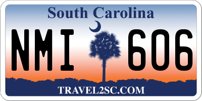 SC license plate NMI606