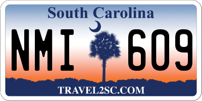 SC license plate NMI609