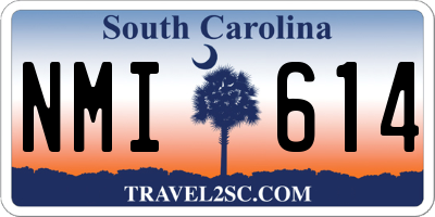 SC license plate NMI614
