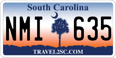 SC license plate NMI635