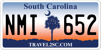 SC license plate NMI652