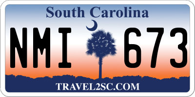 SC license plate NMI673
