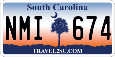 SC license plate NMI674