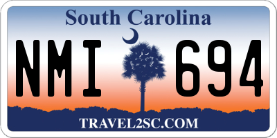 SC license plate NMI694