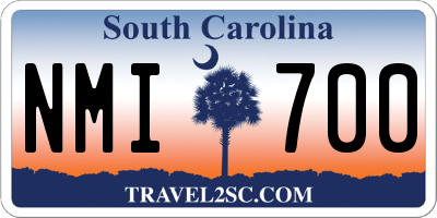 SC license plate NMI700