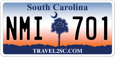 SC license plate NMI701