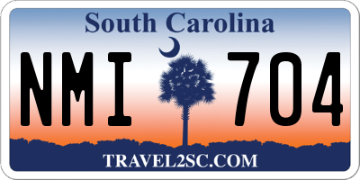 SC license plate NMI704