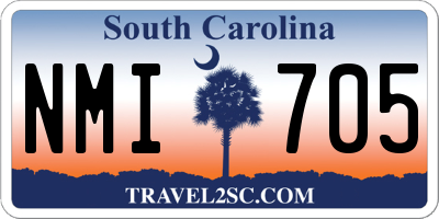 SC license plate NMI705