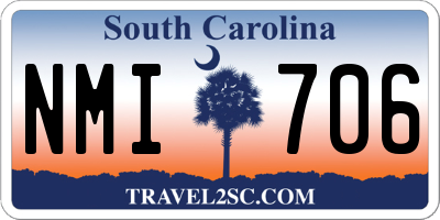 SC license plate NMI706