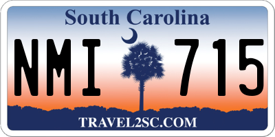 SC license plate NMI715