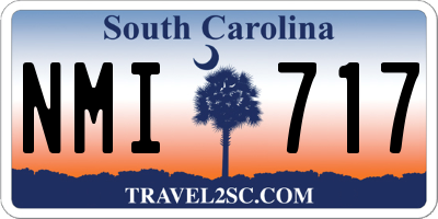 SC license plate NMI717