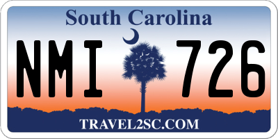 SC license plate NMI726